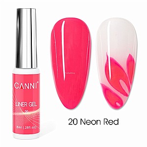 ליינר ג'ל קאני- אדום ניאון 20 ליינר ג'ל קאני- אדום ניאון 20