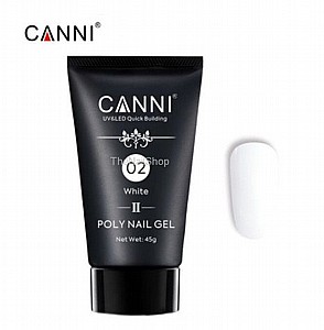 פוליג'ל קאני CANNI (אקריג'ל) גוון לבן 02 פוליג'ל קאני CANNI (אקריג'ל) גוון לבן 02