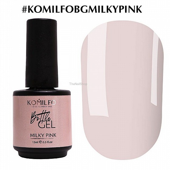 ������� �� ���� ������ 15 �"� KOMILFO BOTTLE GEL- milky pink