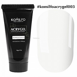 אקריג'ל קומילפו 30 מ"ל לבן בוהק komilfo acrygel bright white אקריג'ל קומילפו 30 מ"ל לבן בוהק komilfo acrygel bright white