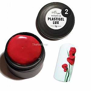 ג'ל פלסטלינה לפיסול גוון 02 (אדום) ניילאפקס - plasigel lux NailApex ג'ל פלסטלינה לפיסול גוון 02 (אדום) ניילאפקס - plasigel lux NailApex